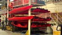 Kayaks onboard Le Commandant Charcot