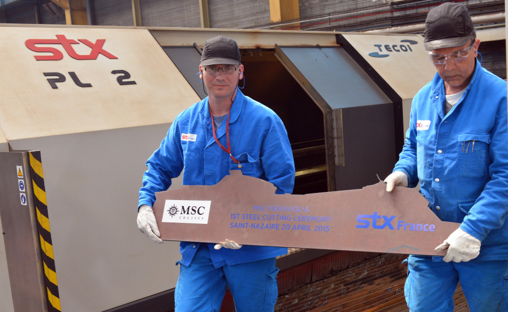 Steel cutting for MSC Meraviglia