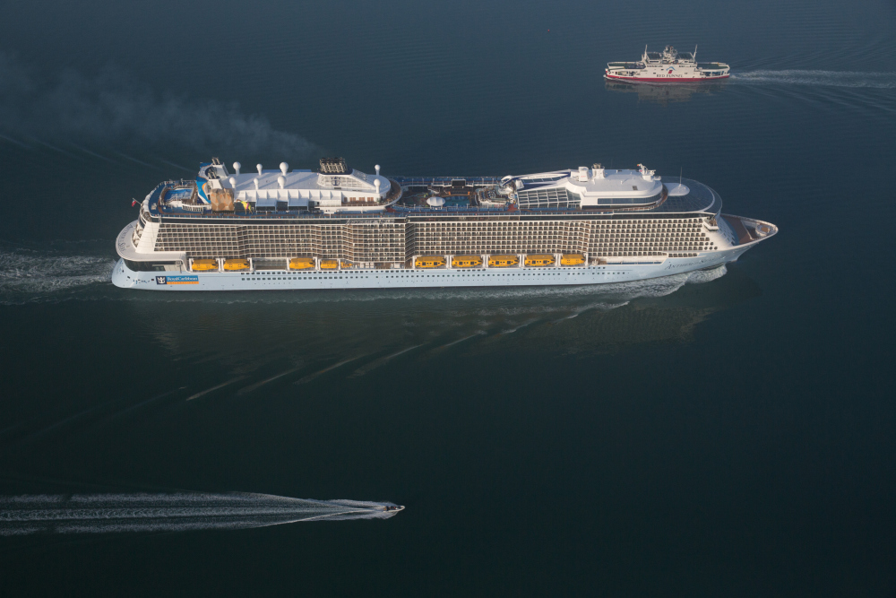 Anthem of the Seas arrives in Southampton.