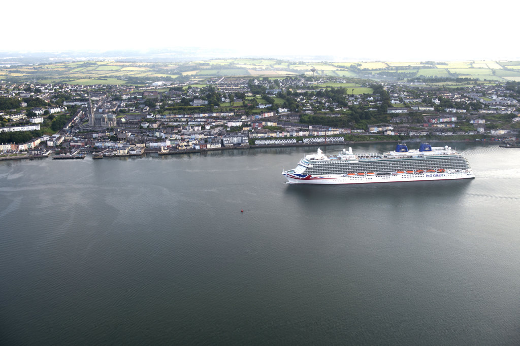 Britannia approaching Cobh quay