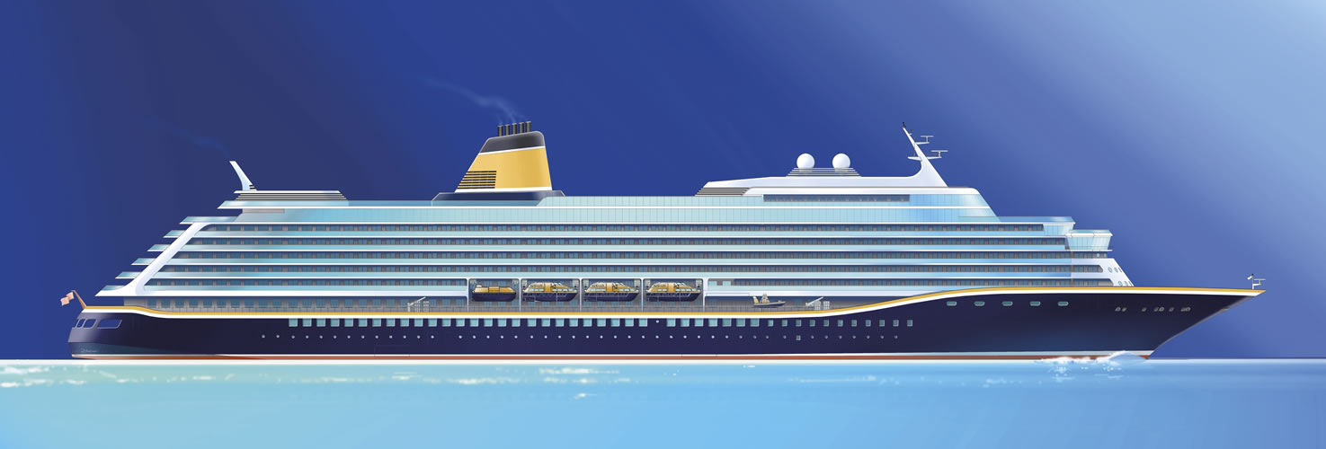 Rendering of new cruise ship