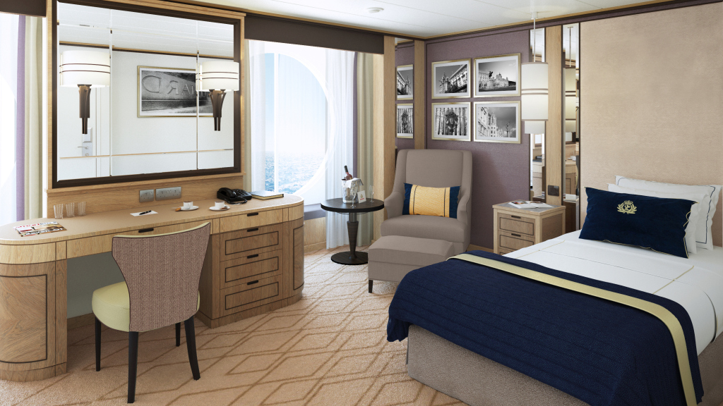 Large Britannia Single Stateroom_Rendering