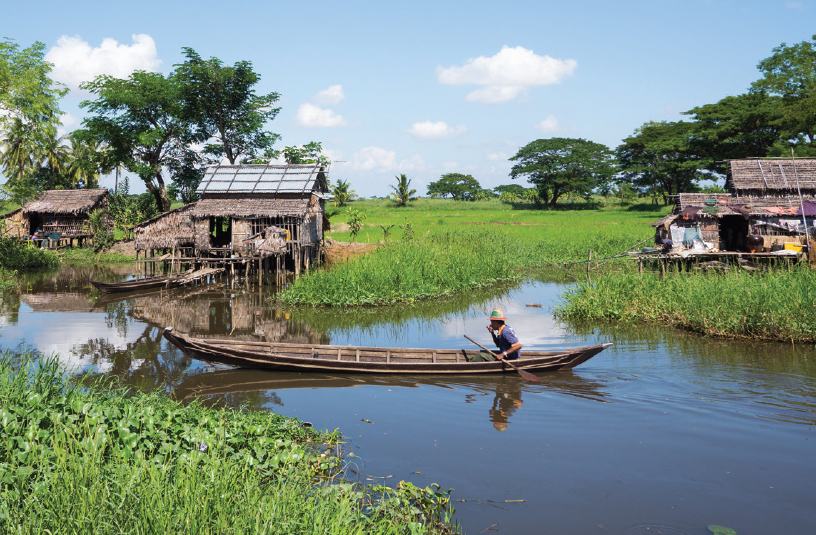 Chindwin river in Myanmar