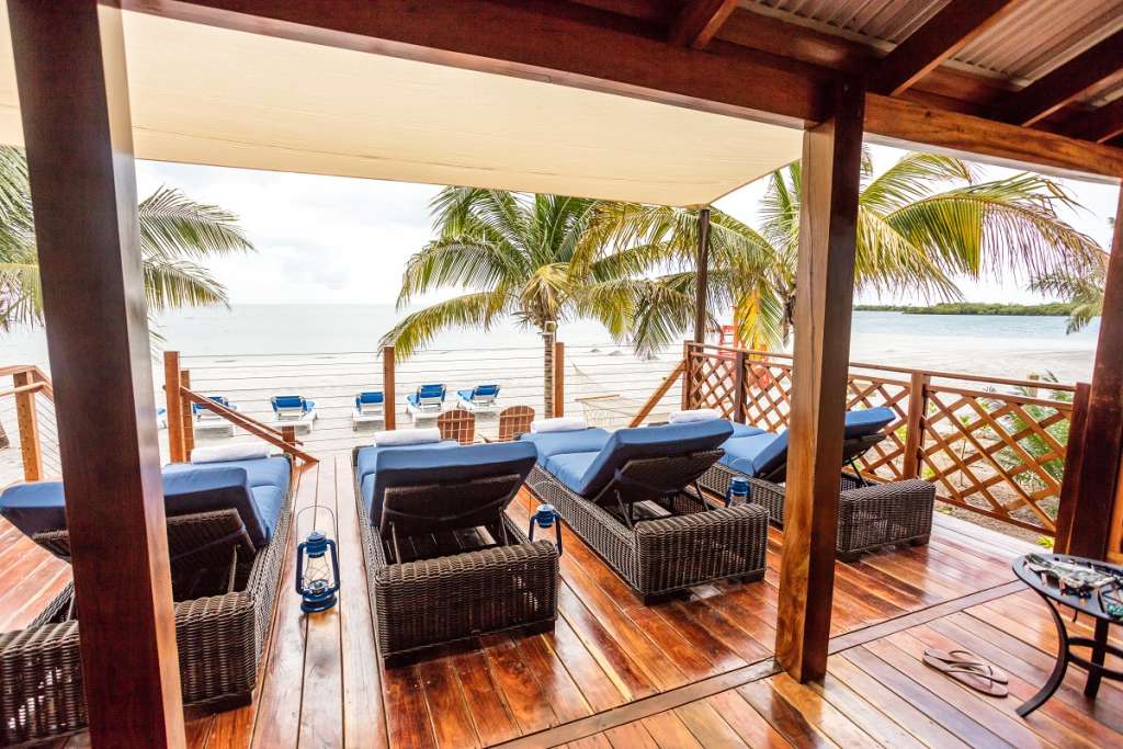 Beach Villa Porch - Harvest Caye