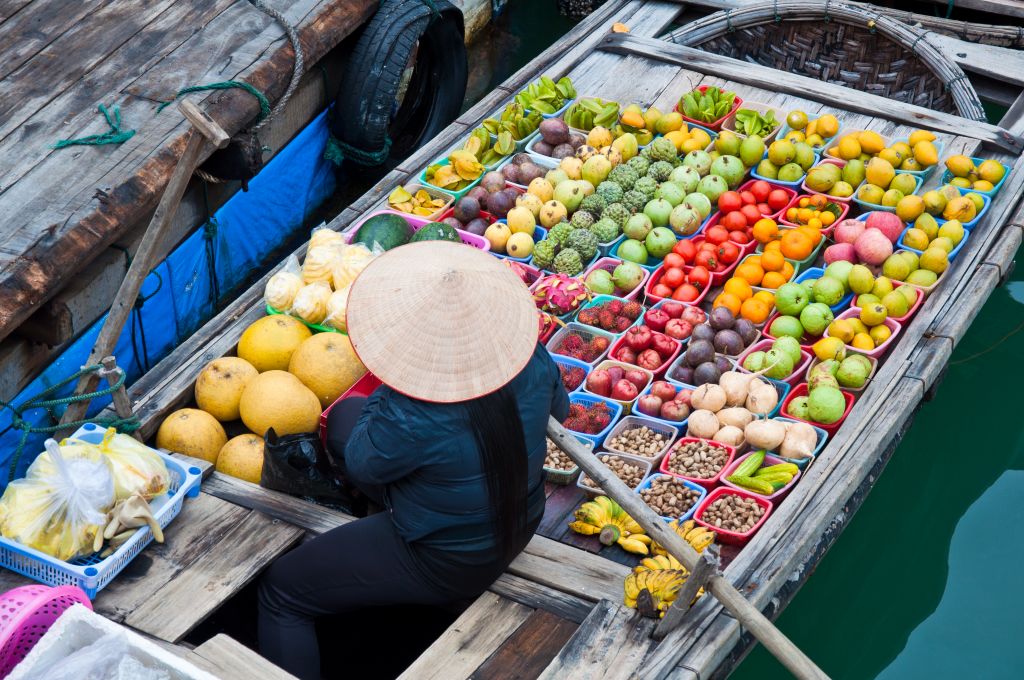 Halong Bay floating market