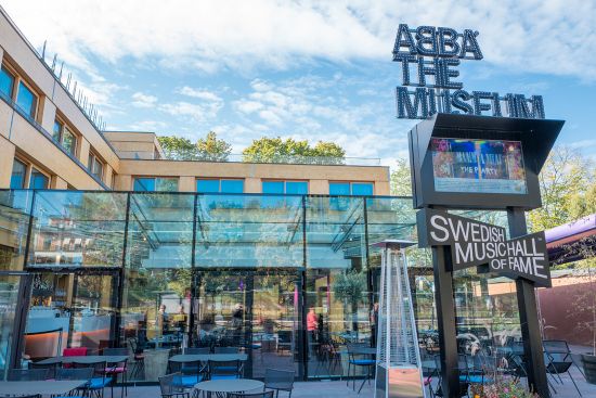 Outside the Abba Museum in Stockholm, Sweden