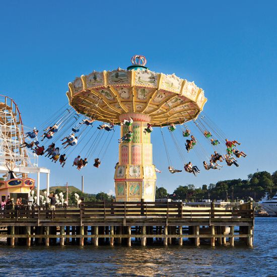 Carousel in the amusement park of Grona Lund