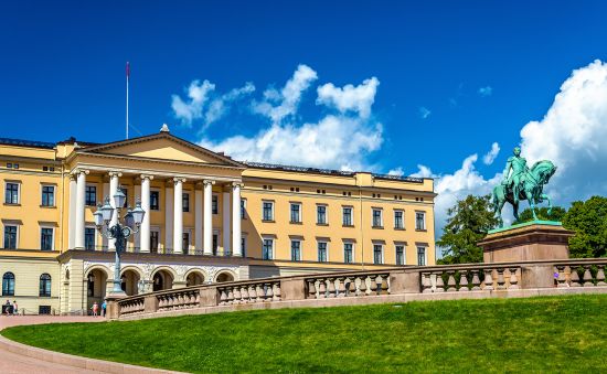 The grounds of the Royal Palace on a summer's day