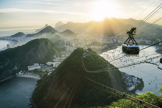 The cable car to Rio's Sugarloaf Mountain