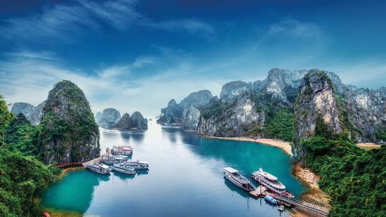 Ha Long Bay on the South China Sea in Vietnam is a highlight on an Asia river cruise