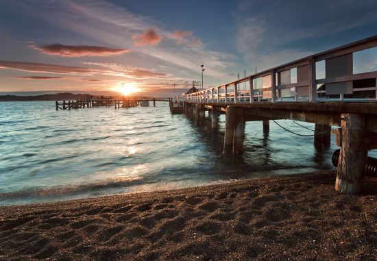 Beautiful sunset at Russell, Bay of Islands, New Zealand