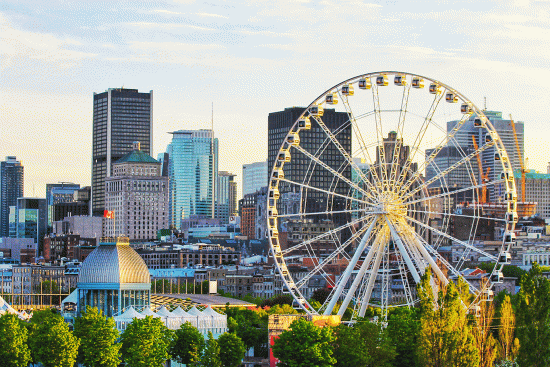 Montreal skyline, Canada cruise