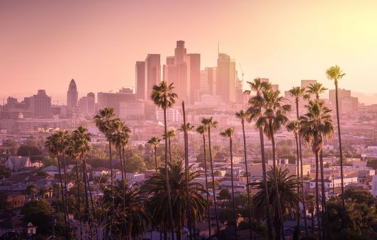 North America cruises: sunset in Los Angeles, US cruise