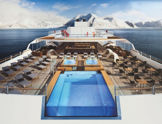 Hurtigruten MS Roald Amundsen pool deck