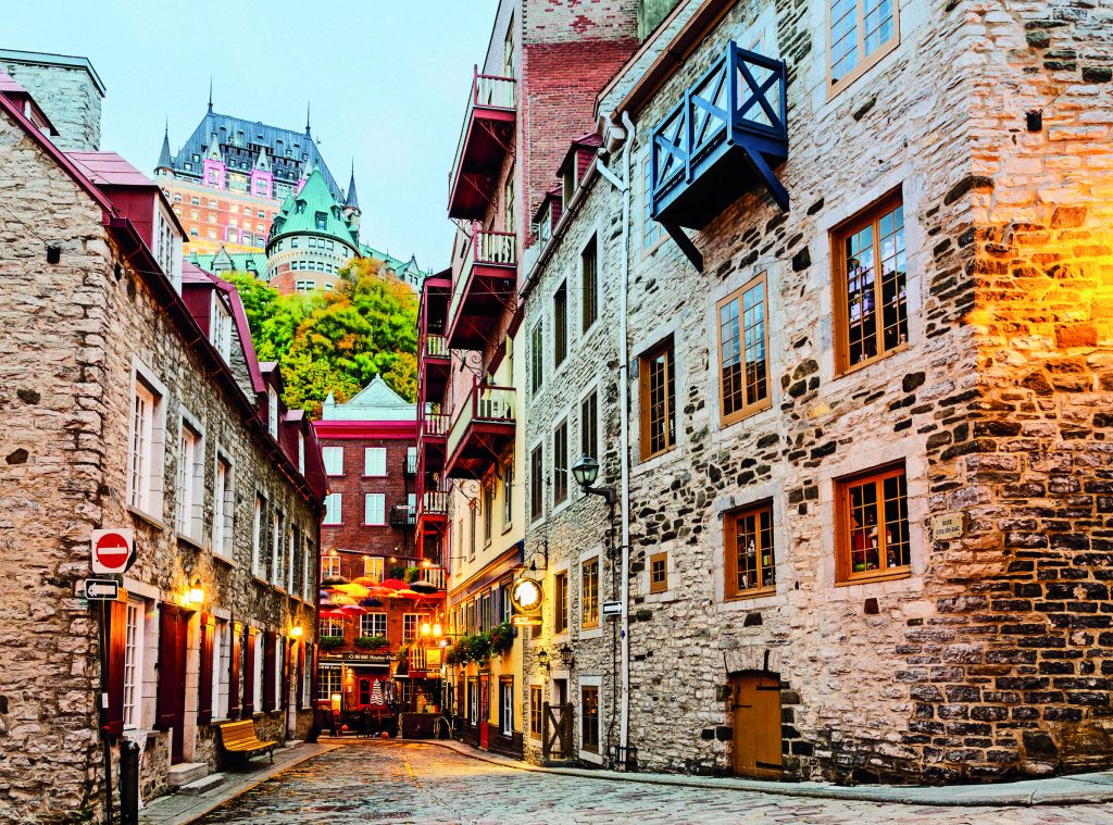 Quebec City has many winding cobbled streets