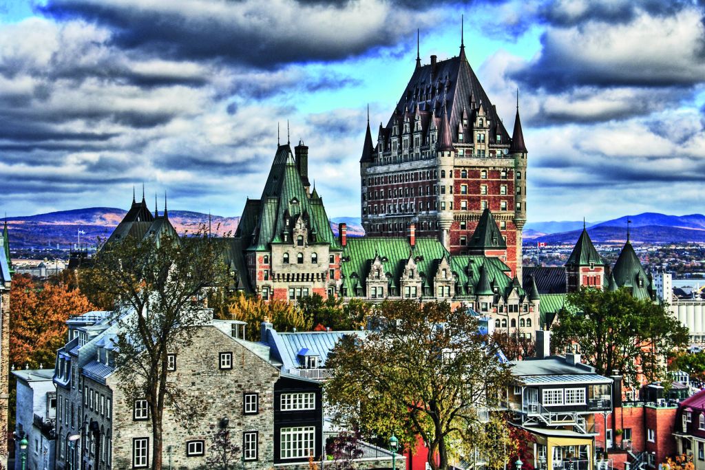 Chateau Frontenac Hotel dominates the skyline