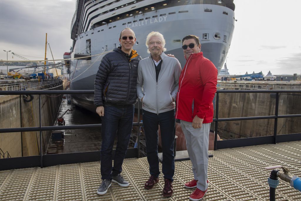 Virgin Voyages: Richard Branson with Virgin Voyages team