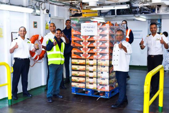 P&O Cruises: UK harvest food donations coronavirus